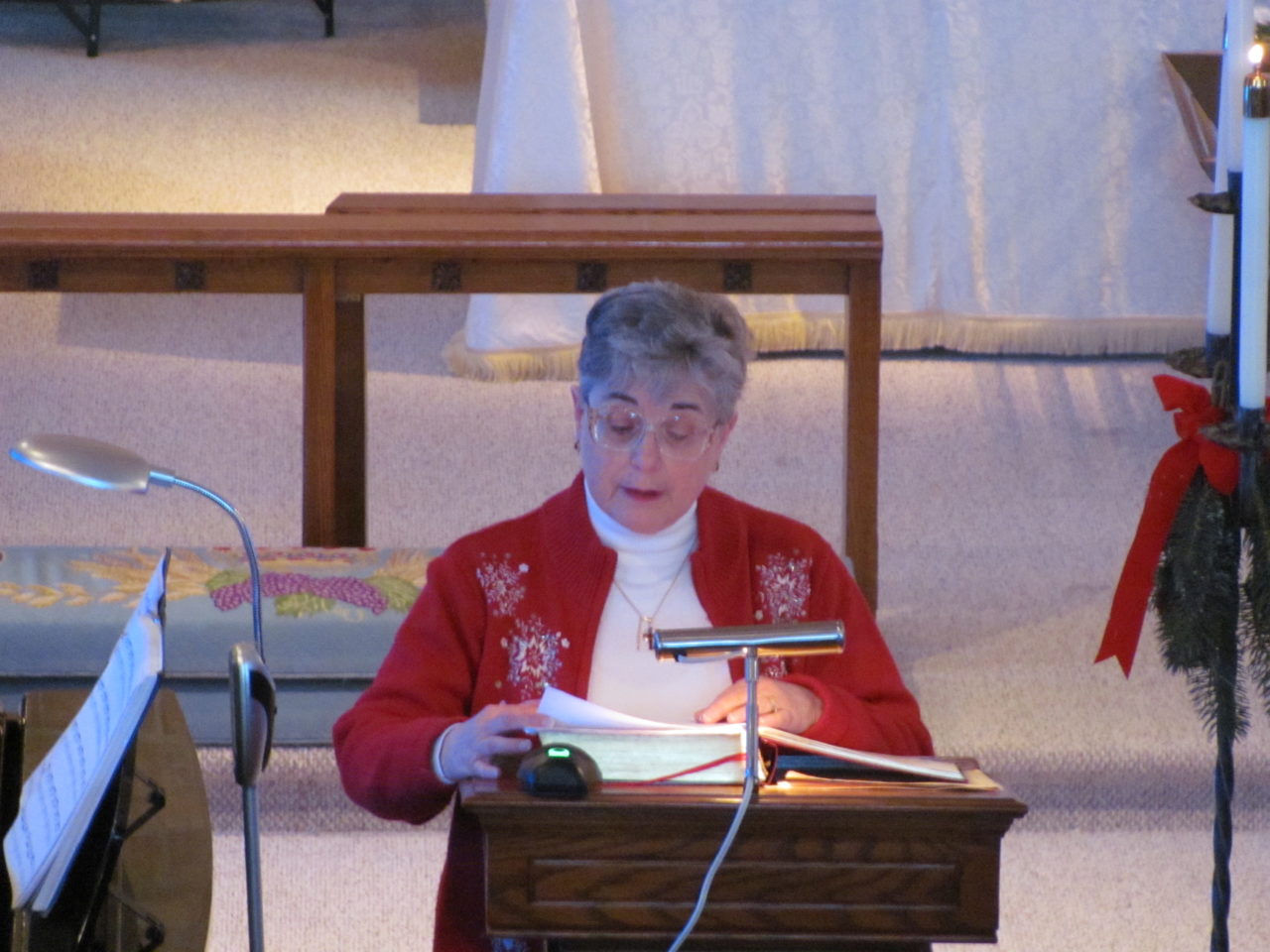 A Reader at our Lessons and Carols service